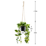 Ivy Hanging Faux Potted Plant With String Hanger