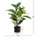 Rubber Tree 29" Faux Potted Plant