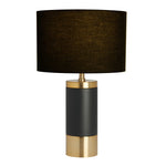 Loris Column Brass/Black Cement Table Lamp