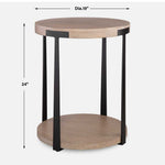 Palisade Side Table, Natural, 19"Dia x 24"H