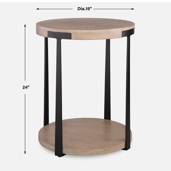 Palisade Side Table, Natural, 19"Dia x 24"H