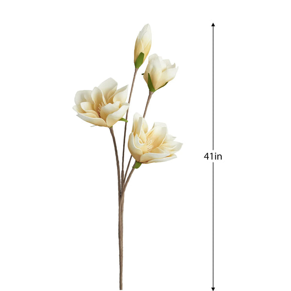 Desert Four Bloom Magnolia 41" Stem, Yellow