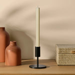 Lumen Matte Black Metal Taper Candle Holder