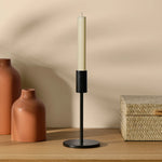 Lumen Matte Black Metal Taper Candle Holder