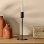 Lumen Matte Black Metal Taper Candle Holder