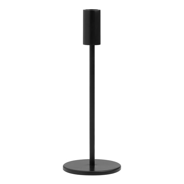 Lumen Matte Black Metal Taper Candle Holder