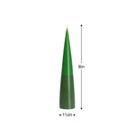 Prime Conical Two-Tone Candle, Green