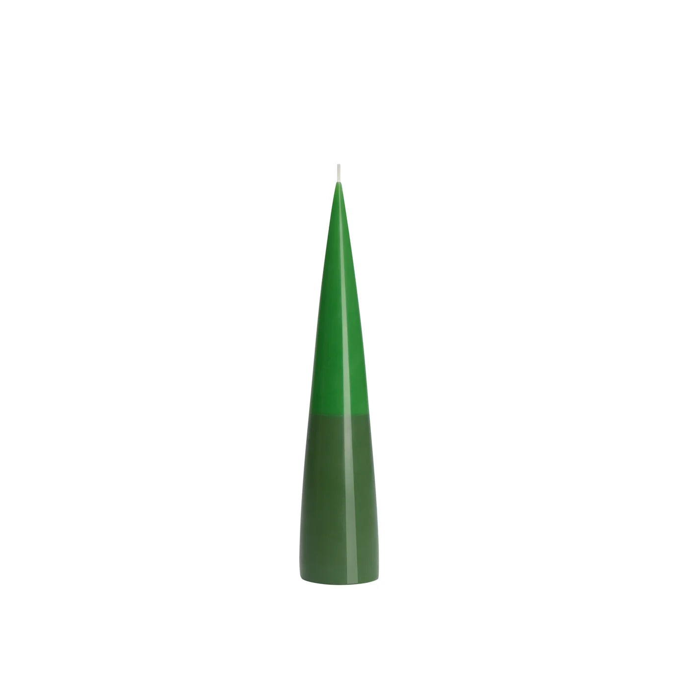 Prime Conical Two-Tone Candle, Green