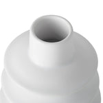 Alba Layered Ring 9.5" Ceramic Vase, Matte White