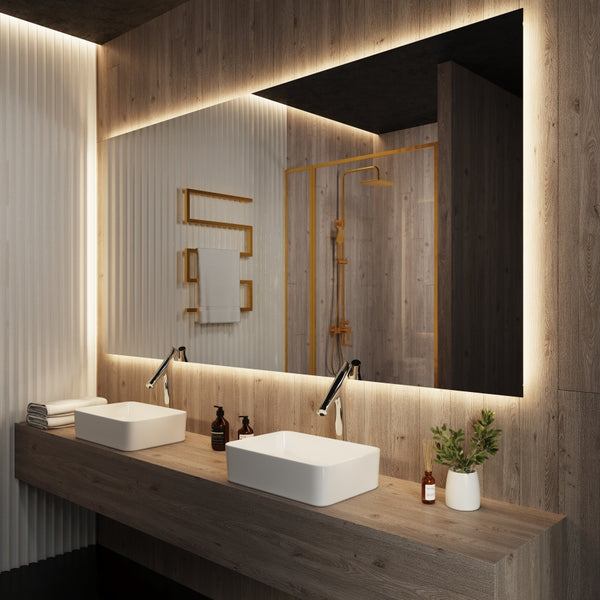 Dimmable Backlit Mirror Original 60" x 36", CCT Touch Button