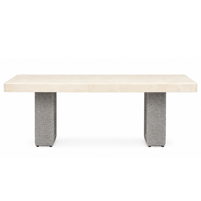 Shoreline Dining Table - Grey/White Agate, 80" W x 45" D