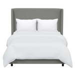 Clare Platform Bed, Grey Linen, King