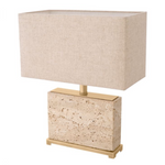 Newton S Table Lamp, Travertine