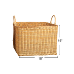 Rattan Baskets with Handles, 3 Sizes