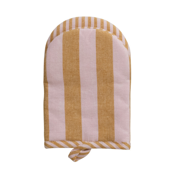Woven Cotton Striped Oven Mitt, 3 Colours, Sold Separately