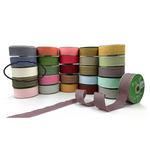 1.5" White and Ivory Woven Grosgrain Stripe Ribbon