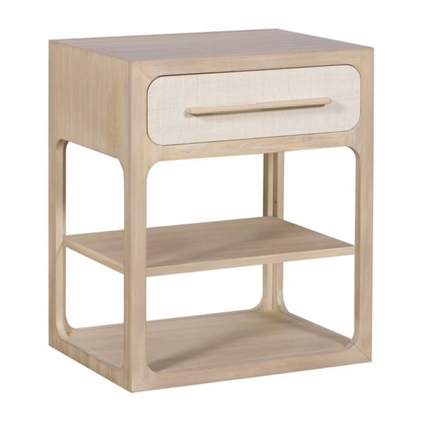 Reveal Nightstand 24", Navajo Case / Snowdrift Raffia