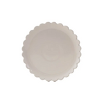 8" Round Stoneware Scalloped Plate, 3 Colors
