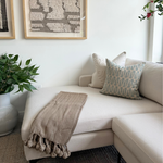 Cotton Throw With Pom Pom, Coffee
