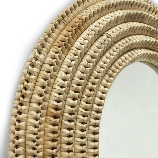 Kenis Braided Mirror, Natural, 48"Dia