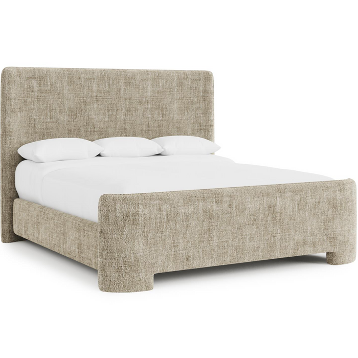 Pemba Shelter Bed King, Beige Boucle
