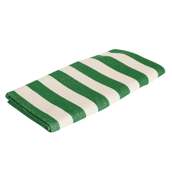 Plage Towel, Green Stripe