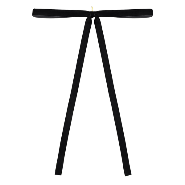 Black Velvet Ribbon Bow, 23.5"
