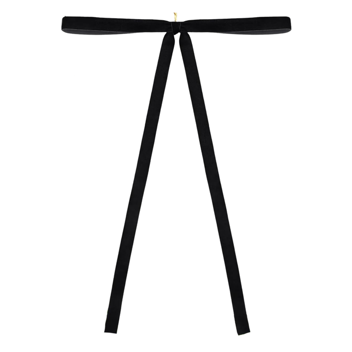 Black Velvet Ribbon Bow, 23.5"