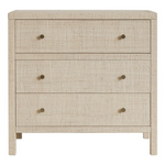 Paloma 3 Drawer Raffia Wrapped Dresser - Natural, 34"W