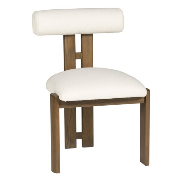 Wright Dining Chair, Jackpot Chalk Performance Fabric / Saddle Finish