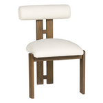 Wright Dining Chair, Jackpot Chalk Fabric / Saddle Finish