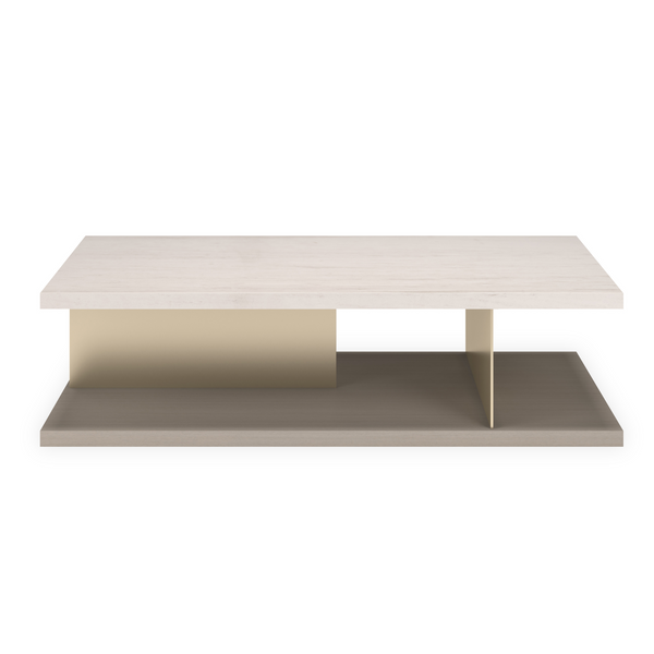 Cape Verde Cocktail Table, Lucent Bronze Metallic/Sabbia, 54"W x 27"D x 15"H