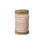 10 Yard 1/4"W Velvet Ribbon on Wood Spool, 3 Colors
