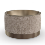 Ritz Storage Ottoman, 20"dia x 15.25"H