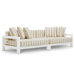 Antibes Outdoor Sofa, Matte White/Florent Beige, 108"W