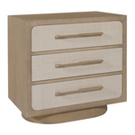 Reveal Nightstand 30", Navajo Case / Snowdrift Raffia