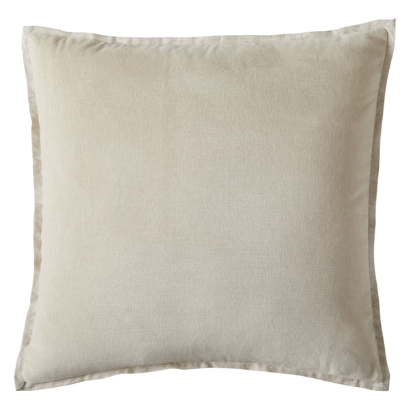 Classic Cotton Velvet Pillow Cover - Sand, 24" x 24"