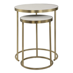 Aragon Nesting Tables, S/2, White