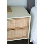 Avida Nightstand, Champagne Gold/Cream