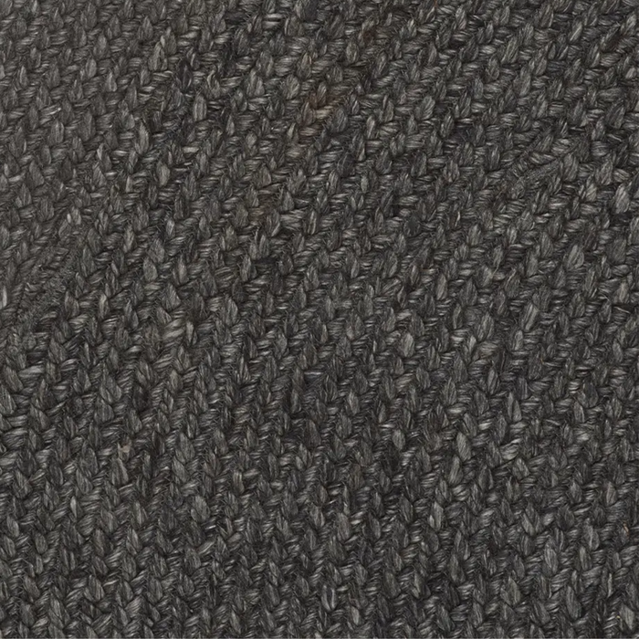Braid Round Rug, Charcoal
