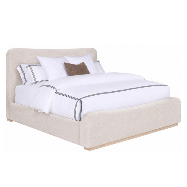 Essence King Bed - Kora Linen/Limewash Finish