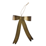 Brassy Bow Ornament, 2 Sizes