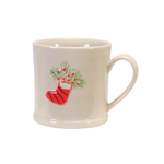 8 oz. Embossed Stoneware Mug with Holiday Icon, 3 Styles