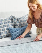 Biarritz Riviera Linen Cushion, 12" x 18"