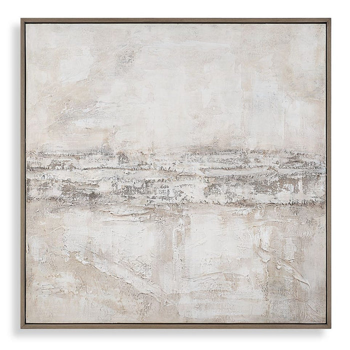 Desert Oasis Hand Painted Canvas, 52"W X 52"H