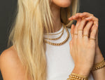 2MM Signature Beaded Necklace, Gold and Silver
