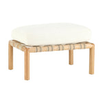 Flannery Footstool, Linosa Cream, 24″W x 18″D x 16″H