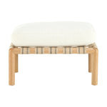 Flannery Footstool, Linosa Cream, 24″W x 18″D x 16″H