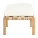 Flannery Footstool, Linosa Cream, 24″W x 18″D x 16″H