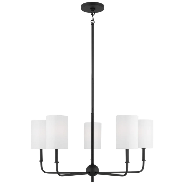 Foxdale Five Light Chandelier, Midnight Black